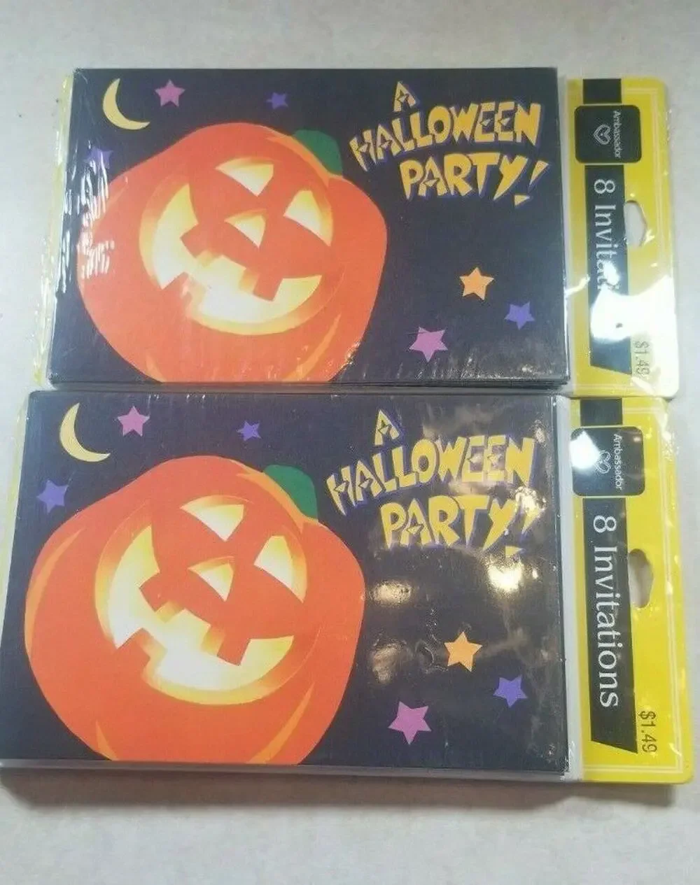 Halloween 16 Party Invitations Ambassador Hallmark Cards Jack O Lantern Pumpkin